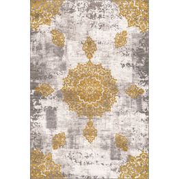 Käytävämatto Linento Els1104, kulta/harmaa, eri kokoja