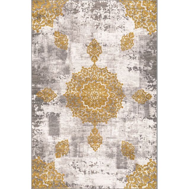 Käytävämatto Linento Els1104, kulta/harmaa, eri kokoja