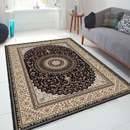 Matto Linento Els2198, 180x280cm, musta/beige