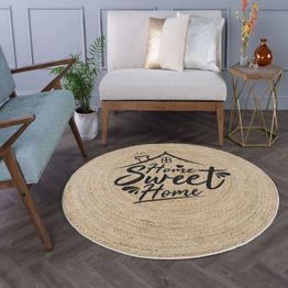 Pyöreä matto Linento Woopamuk479, Ø90cm, kerma