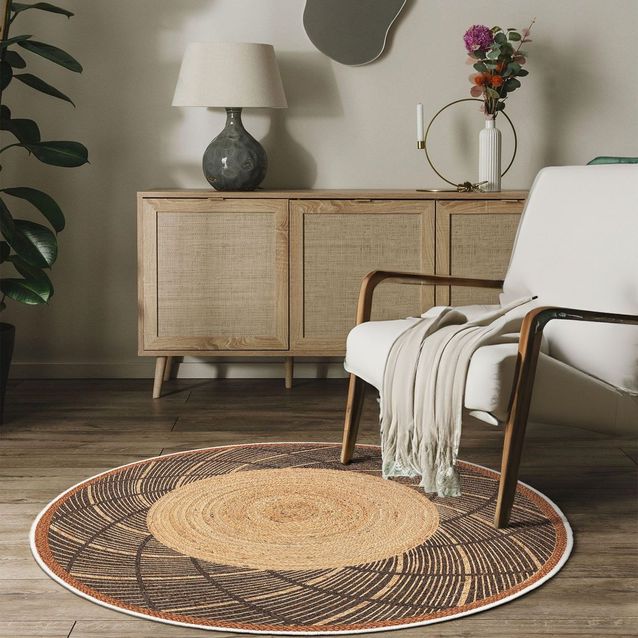 Pyöreä matto Linento Woopamuk481, kerma, eri kokoja