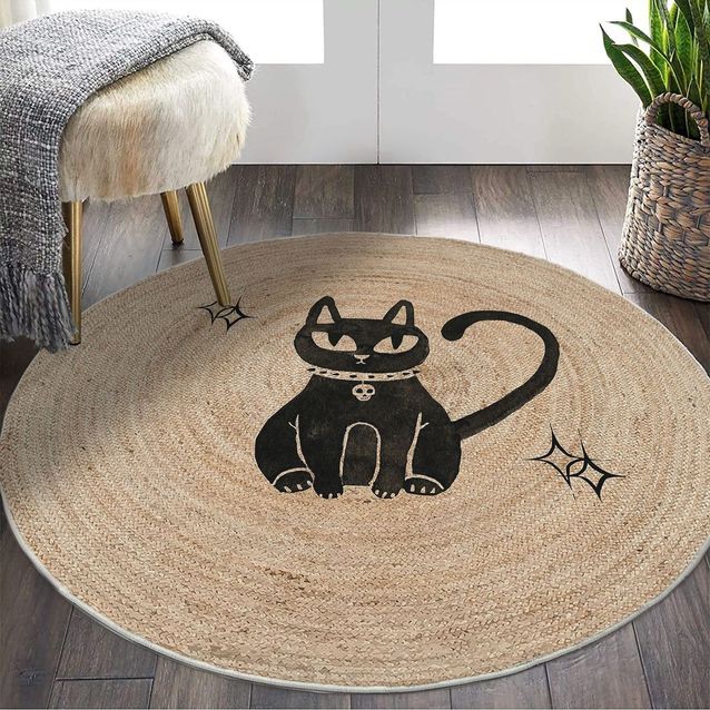 Pyöreä matto Linento Woopamuk511, Ø90cm, kerma