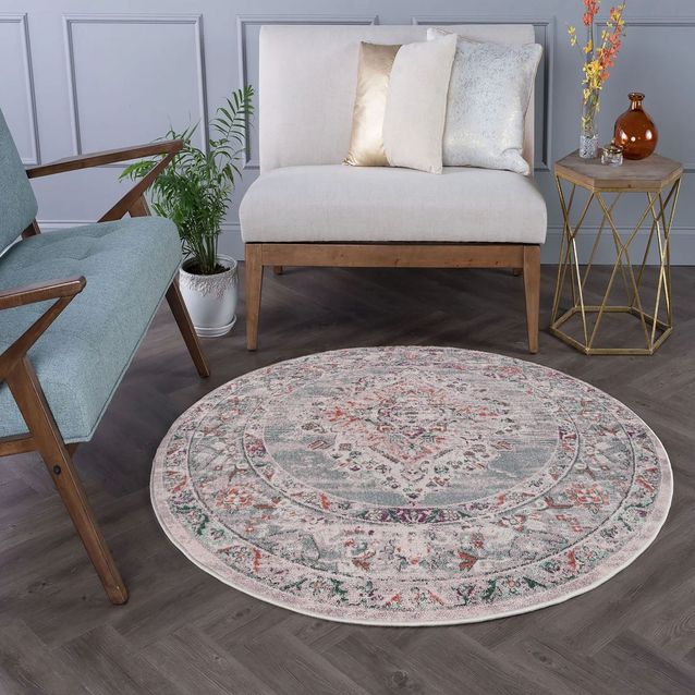 Pyöreä matto Linento Woopamuk520, monivärinen, eri kokoja