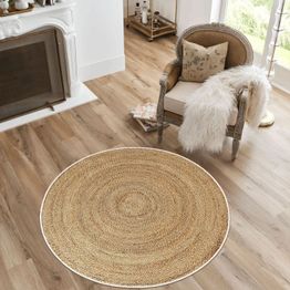 Pyöreä matto Linento Woopamuk Indira beige, eri kokoja