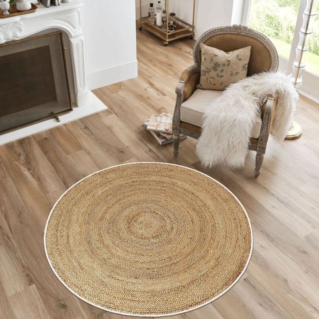 Pyöreä matto Linento Woopamuk Indira beige, eri kokoja