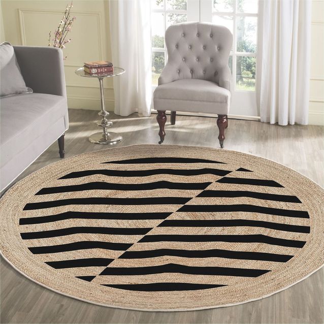 Pyöreä matto Linento Woopamuk530, Ø100cm, kerma