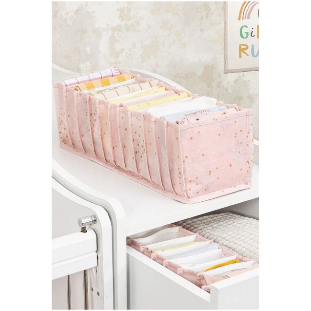 Säilytyskori Linento Cutie, 43x15cm, vaaleanpunainen