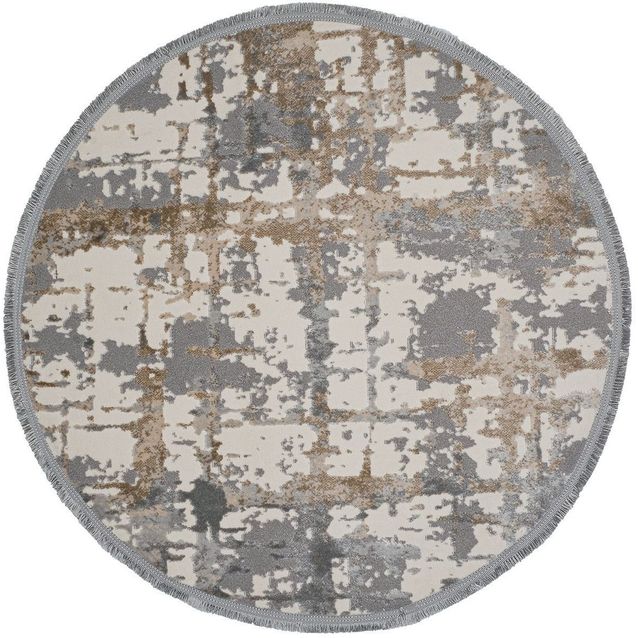 Pyöreä matto Linento Notta 1100 Ø120cm harmaa/beige