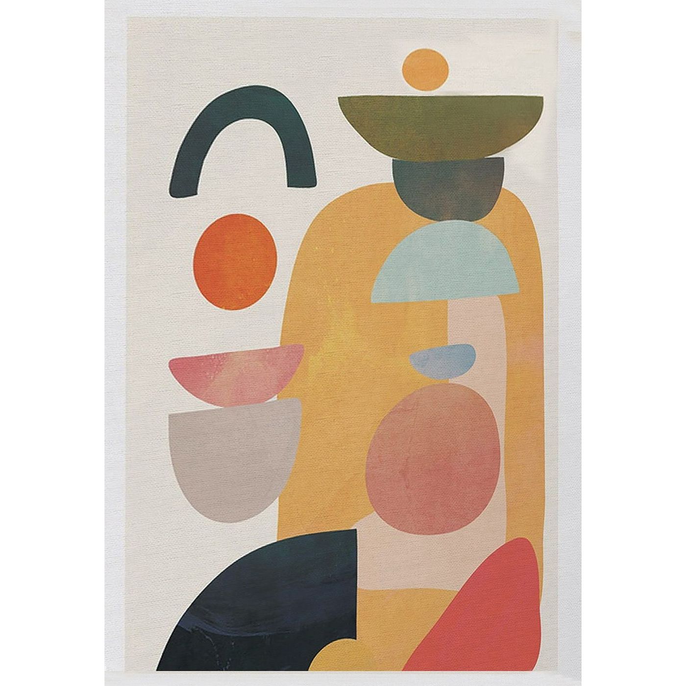 Matto Linento Woopamuk Juni 160x230cm beige/oranssi