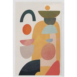 Matto Linento Woopamuk Juni beige/oranssi, eri kokoja