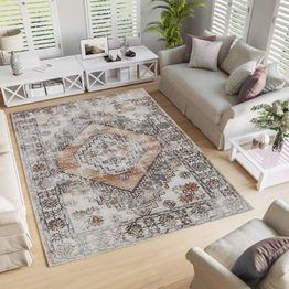 Käytävämatto Linento Woopamuk322, 80x300cm, beige/ruskea