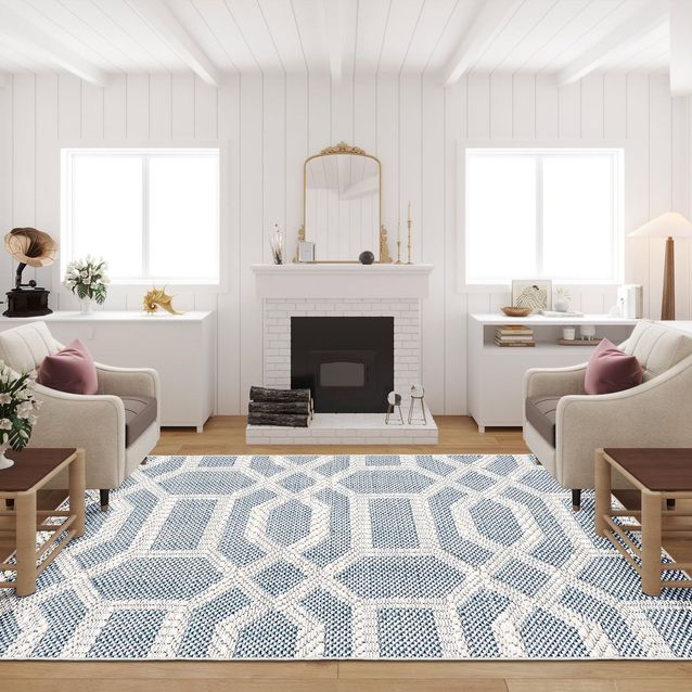 Matto Linento Woopamuk389, 120x180cm, sininen