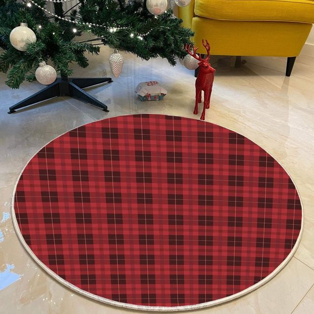 Joulumatto Linento Woopamuk460, Ø100cm, punainen