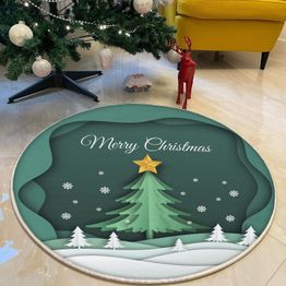 Joulumatto Linento Woopamuk465, Ø100cm, vihreä