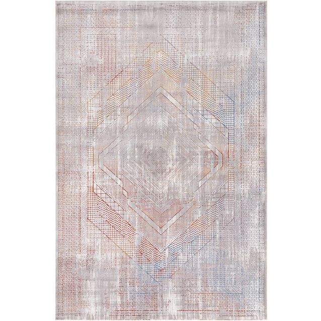 Käytävämatto Linento Paradise M081B 80x300cm sininen/oranssi/beige