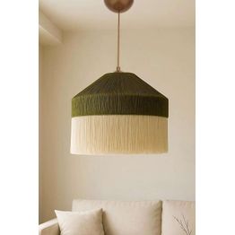 Riippuvalaisin Linento Lighting Ivernia, Ø40cm, E27, max. 40W, IP20, vihreä/kerma