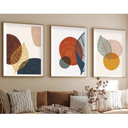 Taulusetti Linento Shapes of Nature, 50x70cm, monivärinen