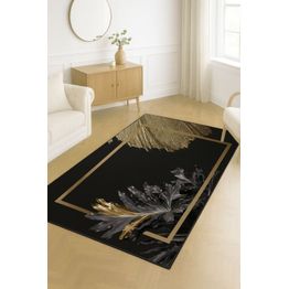 Käytävämatto Linento HM-CRP25-46, 80x140cm, musta/kulta