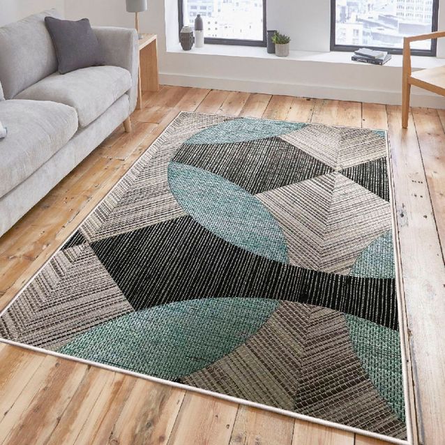 Matto Linento Woosonil047, 160x230cm, sininen/harmaa