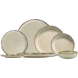 Lautassetti Linento Sarka, 24 osaa, ruskea