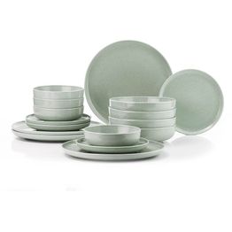 Lautassetti Linento Lily, 16 osaa, turkoosi