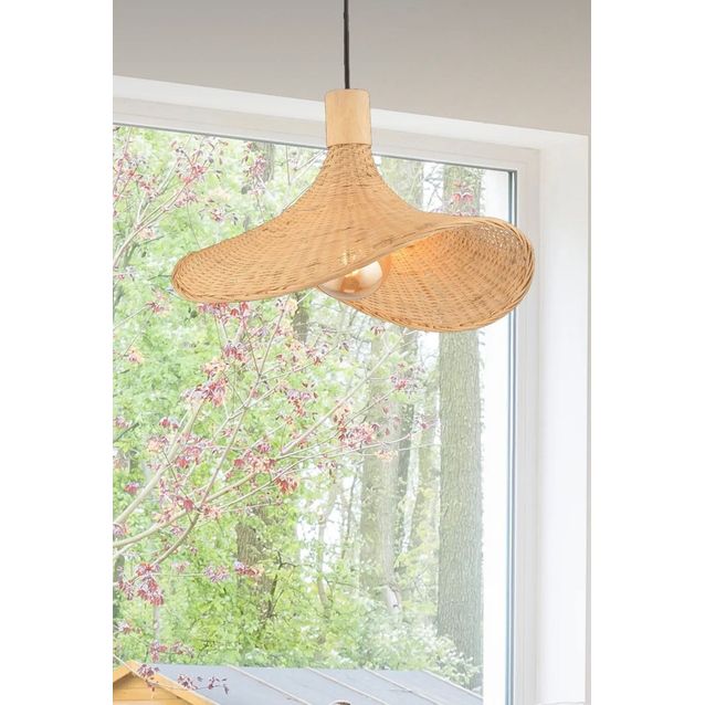 Riippuvalaisin Linento Lighting BRZ-340028, ø40cm, E27, max. 40W, IP20, bambu