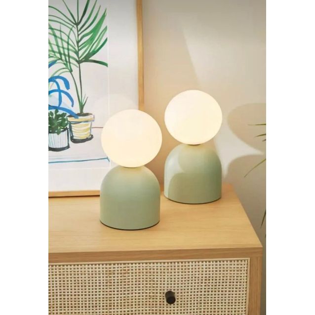 Pöytävalaisin Linento Lighting BRZ-340113, ø15cm, E27, max. 40W, IP20, minttu