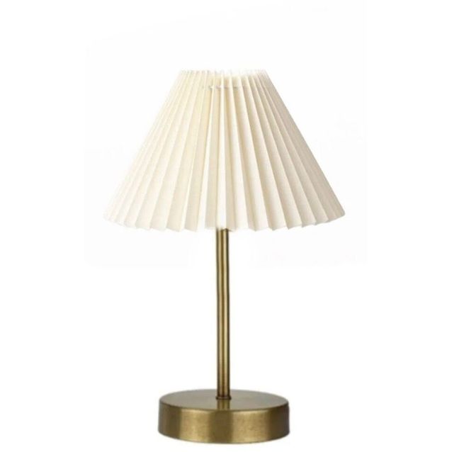 Pöytävalaisin Linento Lighting BRZ-343422, ø10-22cm, E27, max. 40W, IP20, kulta/valkoinen