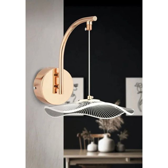 Seinävalaisin Linento Lighting BRZ-340082, ø19cm, IP20, 4000K, kulta