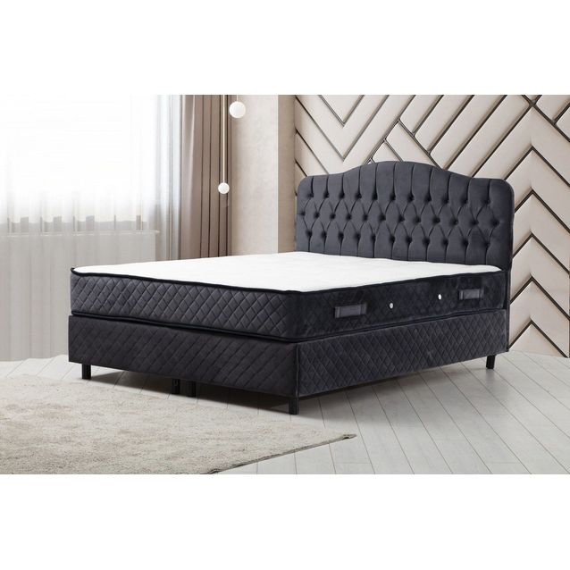 Sänkypaketti Linento Furniture Vassi 3, pussijousitus, ilman pehmustekerrosta, antrasiitti, eri kokoja