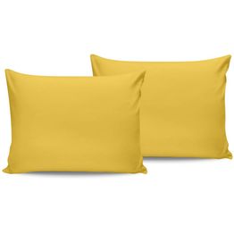 Tyynyliina Linento Dark Yellow, 50x80cm, 2kpl, tummankeltainen