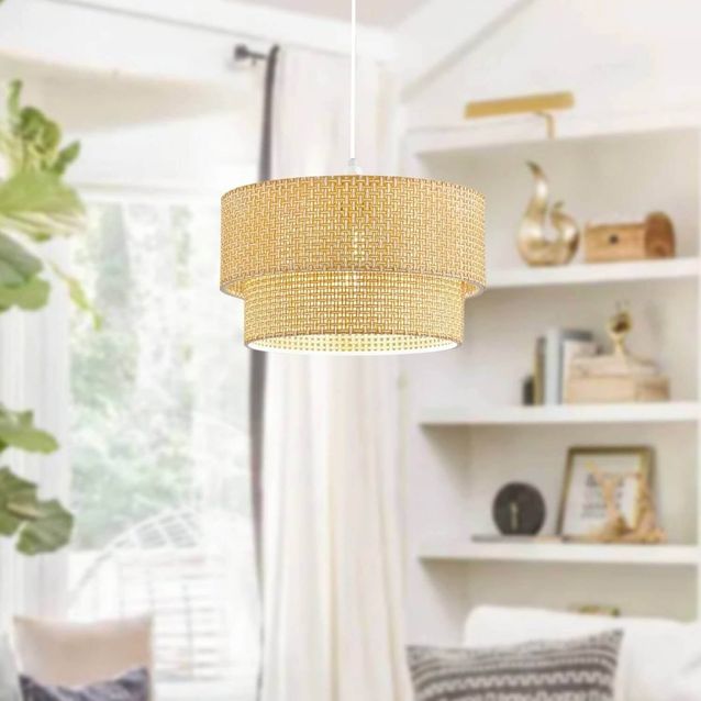 Riippuvalaisin Linento Lighting 242005, ø30cm, E27, max. 40W, IP20, beige/valkoinen