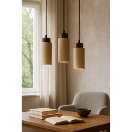 Riippuvalaisin Linento Lighting Babil C, 3-osainen, GU10, IP20, max. 10W, tummanruskea/beige
