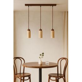 Riippuvalaisin Linento Lighting Babil R, 3-osainen, GU10, IP20, max. 10W, tummanruskea/beige