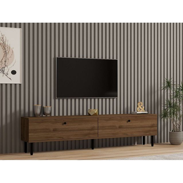 TV-taso Linento Furniture Nantes, leveys 160cm, tummanruskea