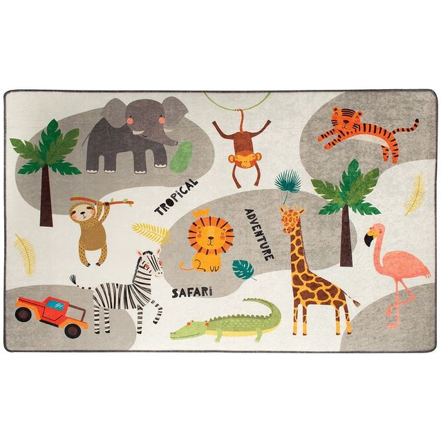 Lastenhuoneen matto Linento Safari monivärinen, eri kokoja