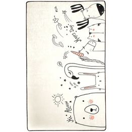 Lastenhuoneen matto Linento Be Happy, 140x190cm, valkoinen