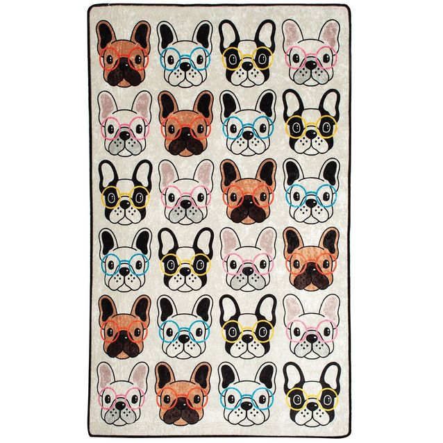 Lastenhuoneen matto Linento Dogs 2, 140x190cm, beige