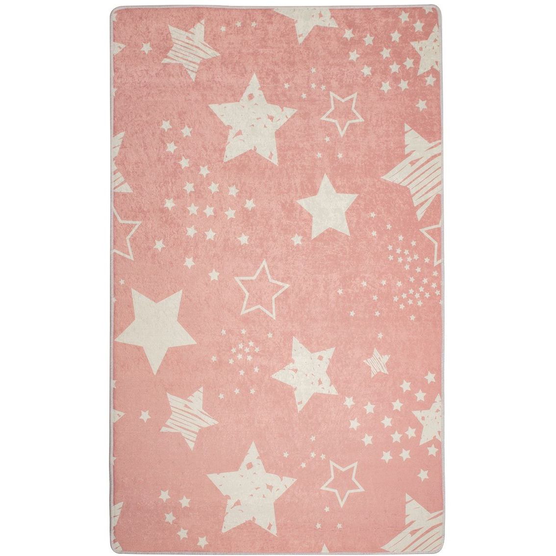 Lastenhuoneen matto Linento Stars, 140x190cm, vaaleanpunainen