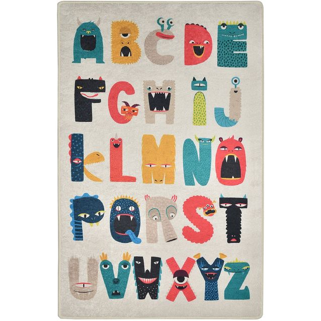 Lastenhuoneen matto Linento Monsters monivärinen, eri kokoja