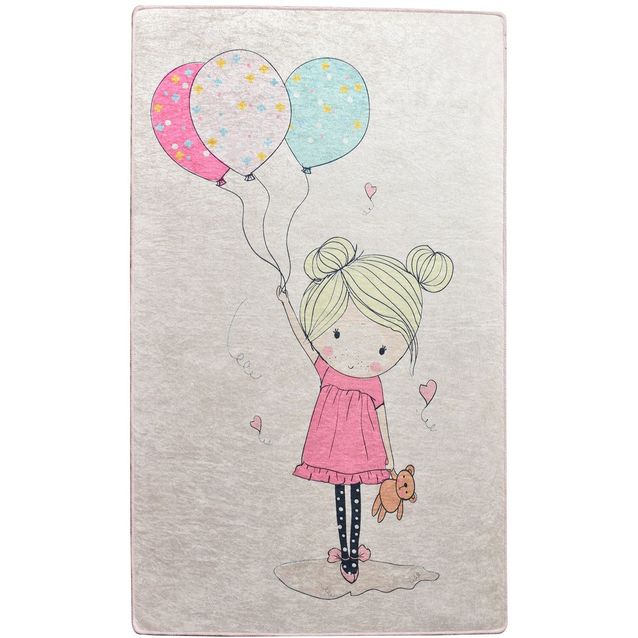 Lastenhuoneen matto Linento Little Girl, pinkki, eri kokoja