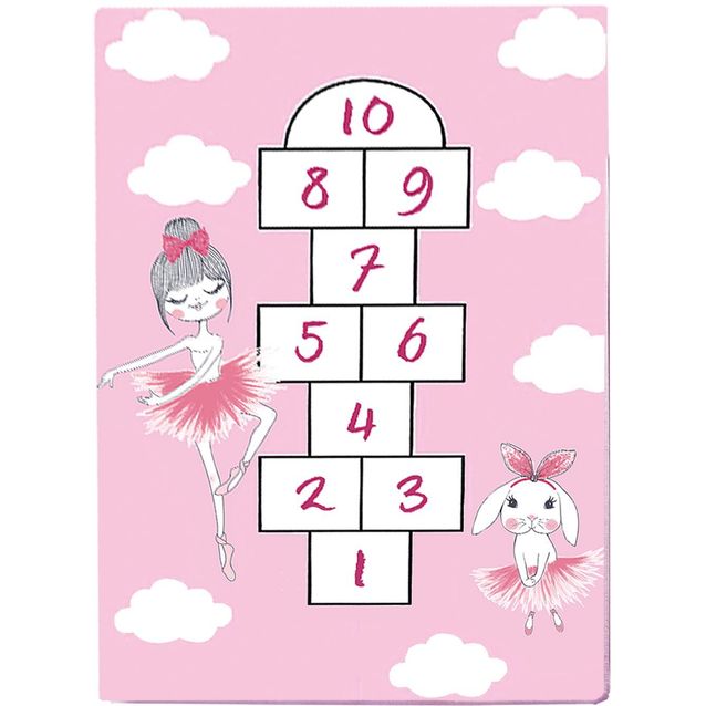 Lastenhuoneen matto Linento Campana vaaleanpunainen, eri kokoja