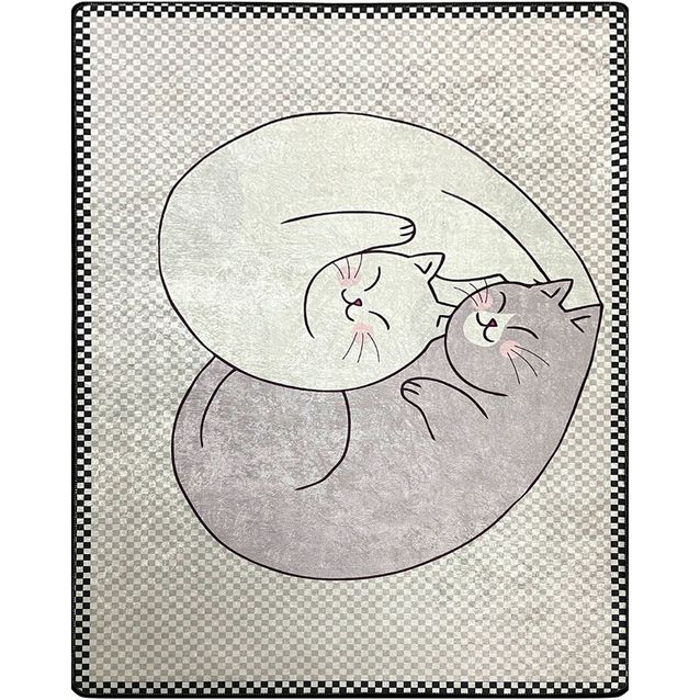 Lastenhuoneen matto Linento Katt, 80x100cm, harmaa