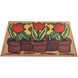 PVC-ovimatto Linento Lale, 40x60cm, ruskea