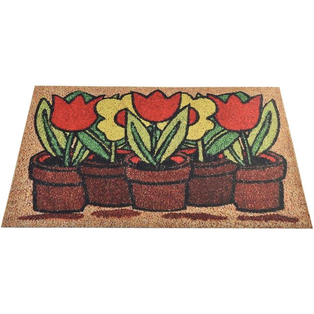 PVC-ovimatto Linento Lale, 40x60cm, ruskea