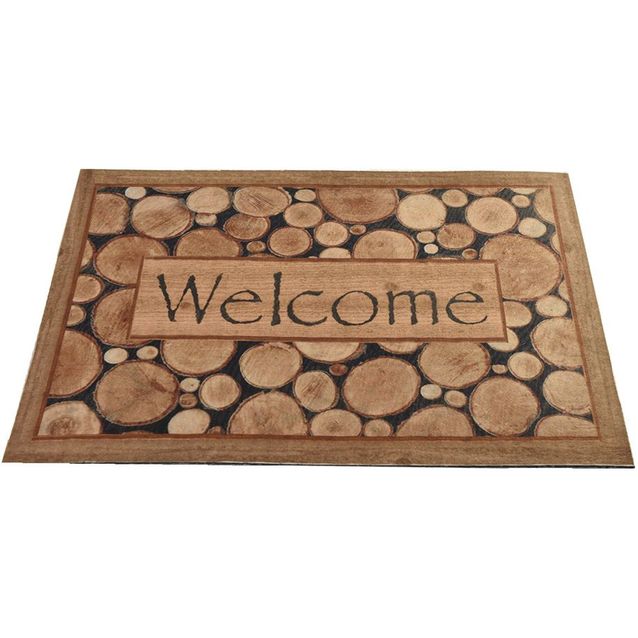 PVC-ovimatto Linento Nature, 40x60cm, brown