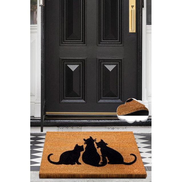 Ovimatto Linento Coco Cat Shadow, 40x60cm, ruskea