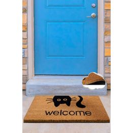 Ovimatto Linento Coco Reverse Cat, 40x60cm, ruskea