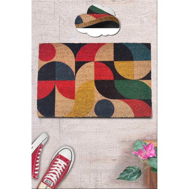 Ovimatto Linento Shapes, 40x60cm, monivärinen