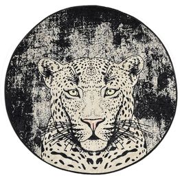 Pyöreä matto Linento Tiger, musta/beige, eri kokoja